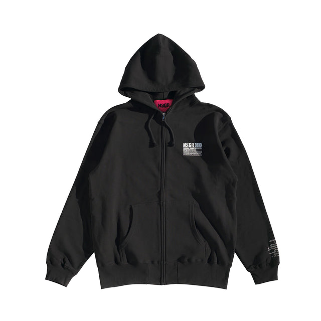 MSGR ジップパーカー / SCRAPED LOGO 10oz PILE ZIP HOOD
