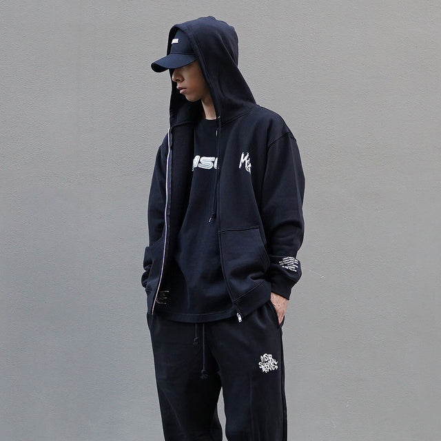 MSGR ジップパーカー / SCRIBBLE MG 8.8oz PILE ZIP HOOD