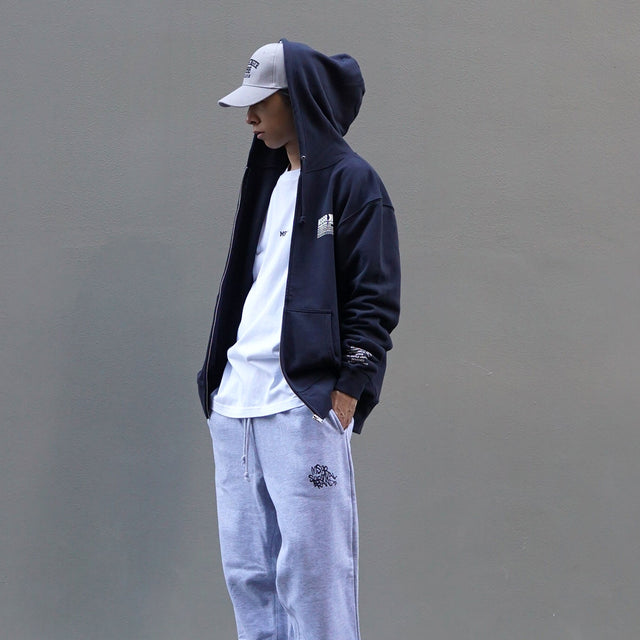 MSGR ジップパーカー / SCRAPED LOGO 10oz PILE ZIP HOOD