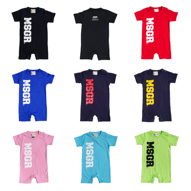 MSGR 子供服 / VIRTICAL LOGO ROMPERS