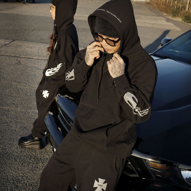 MSGR パーカー / FLAME CROSS 12oz FLEECE PULL HOOD
