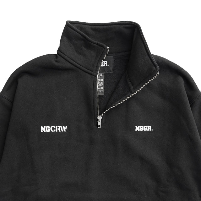 MSGR スウェット / BLOCK LOGO LOOSE FIT HALF ZIP SWEAT