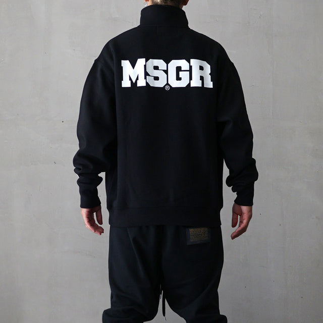 MSGR スウェット / BLOCK LOGO LOOSE FIT HALF ZIP SWEAT