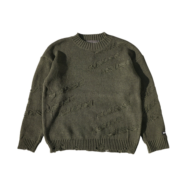 MSGR ニット / VINTAGE DAMAGE CREW KNIT