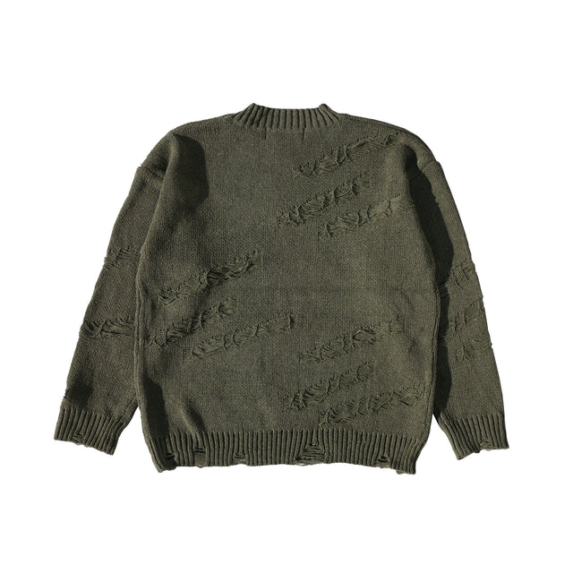 MSGR ニット / VINTAGE DAMAGE CREW KNIT