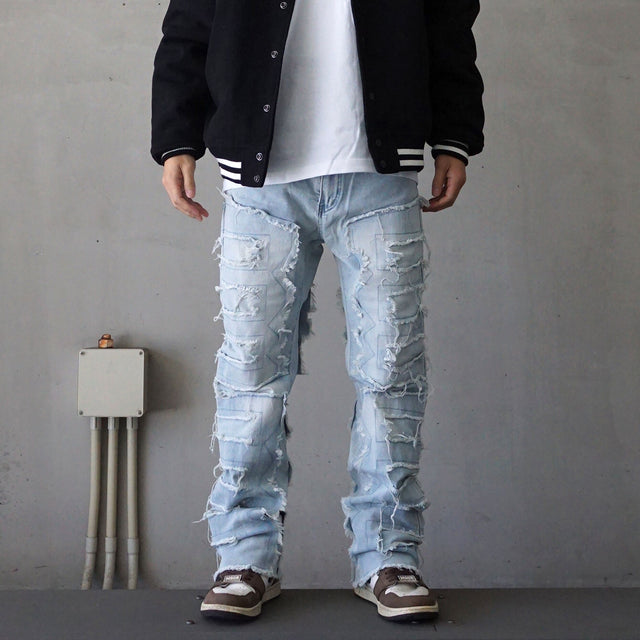MSGR パンツ / 24 DAMEGE STRETCH DENIM PANTS