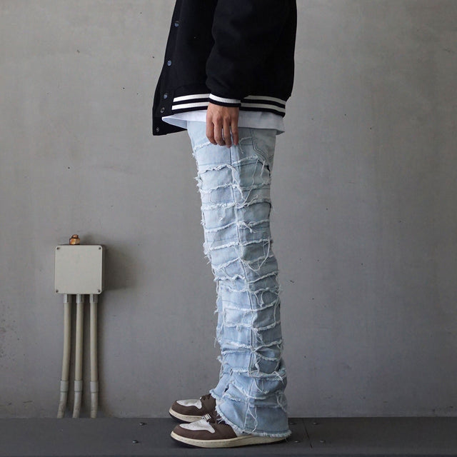 MSGR パンツ / 24 DAMEGE STRETCH DENIM PANTS
