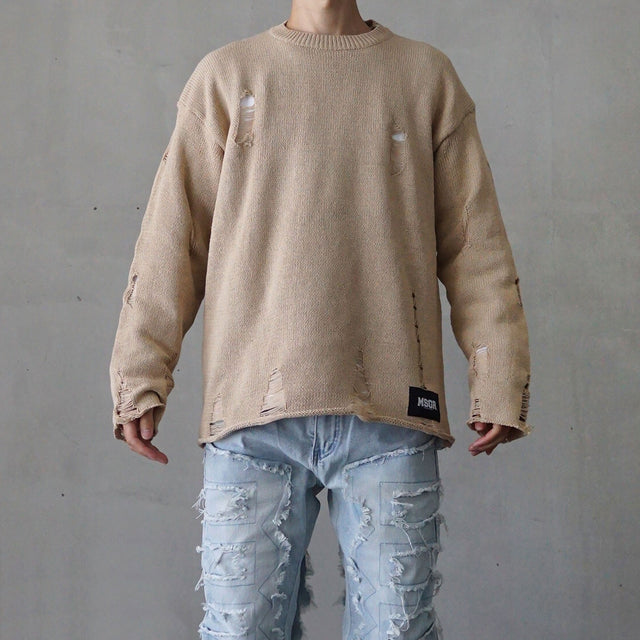 MSGR ニット / DAMAGE CREW KNIT