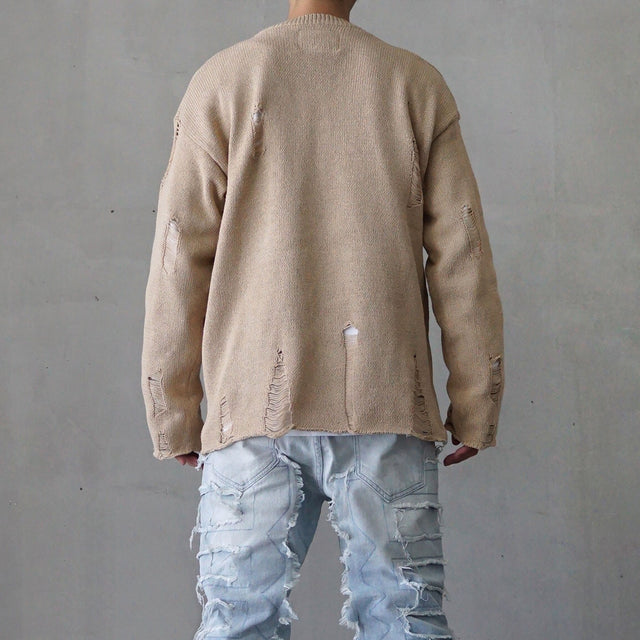 MSGR ニット / DAMAGE CREW KNIT