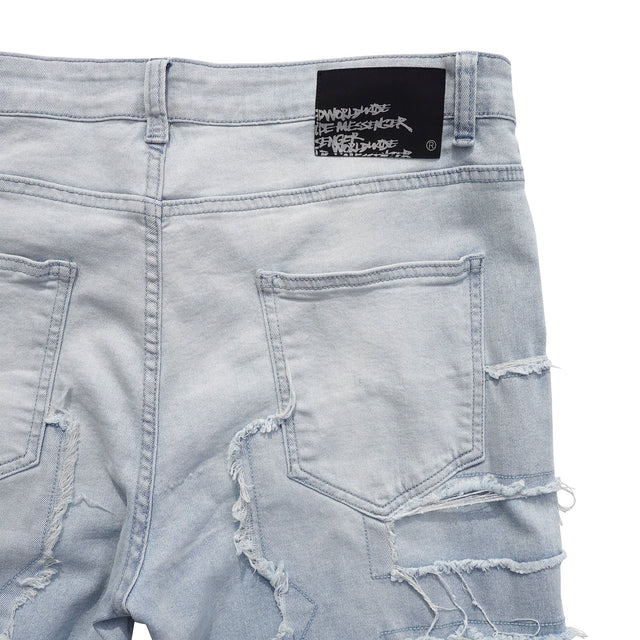 MSGR パンツ / 24 DAMEGE STRETCH DENIM PANTS