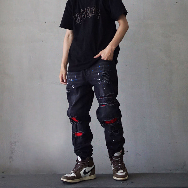 MSGR パンツ / BLACK DESTROY PANTS