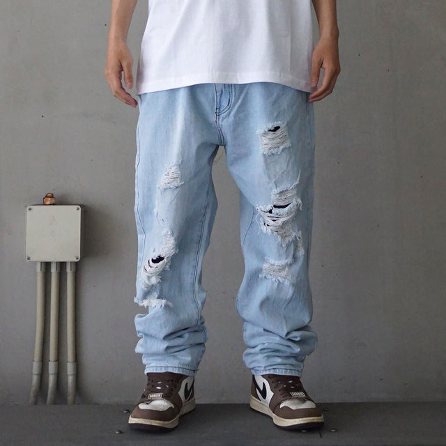 MSGR パンツ / DAMAGE DENIM PANTS