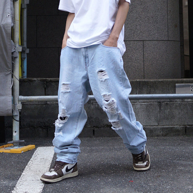 MSGR パンツ / DAMAGE DENIM PANTS