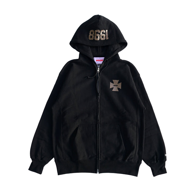 MSGR ジップパーカー / CROSS CONCAVE 12oz ZIP HOOD