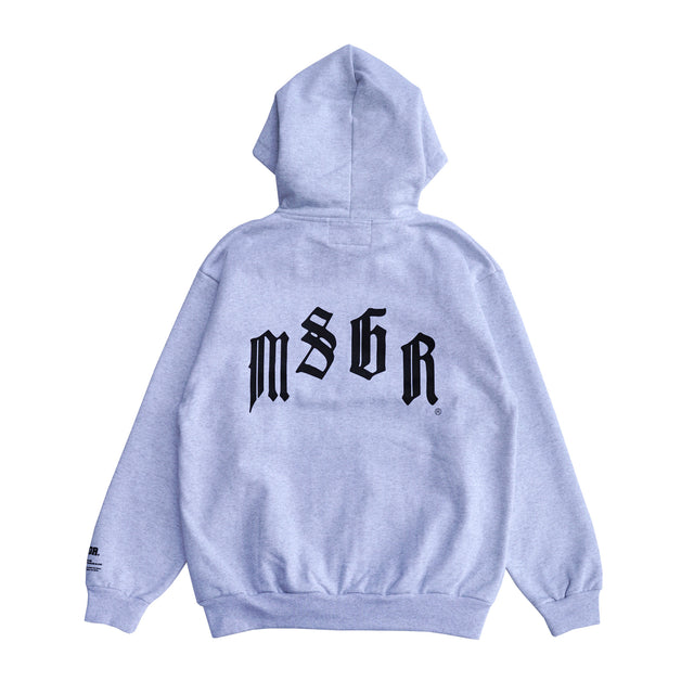 MSGR ジップパーカー / OLD ENGLISH ARCH 15oz FLEECE LINING ZIP HOOD