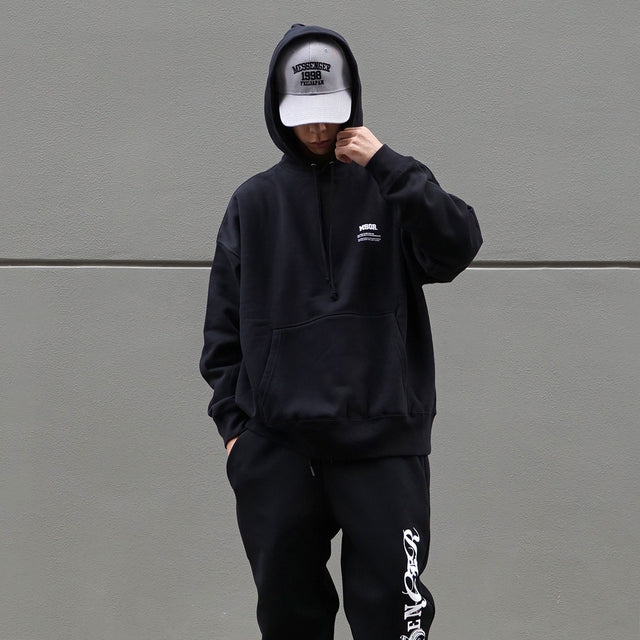 MSGR パーカー / VIRTICAL LOGO 10oz OVERSIZE PULL HOOD
