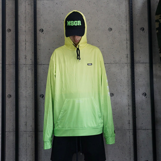 NEON GREEN GRADATION HOOD