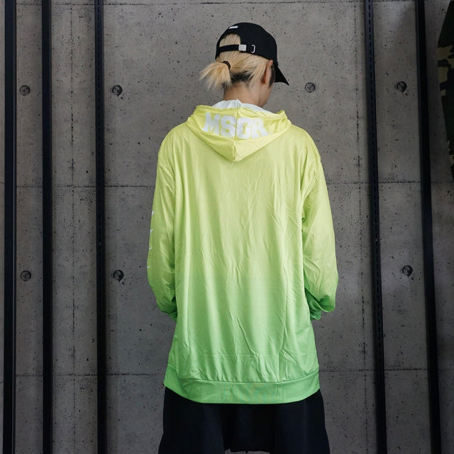 NEON GREEN GRADATION HOOD