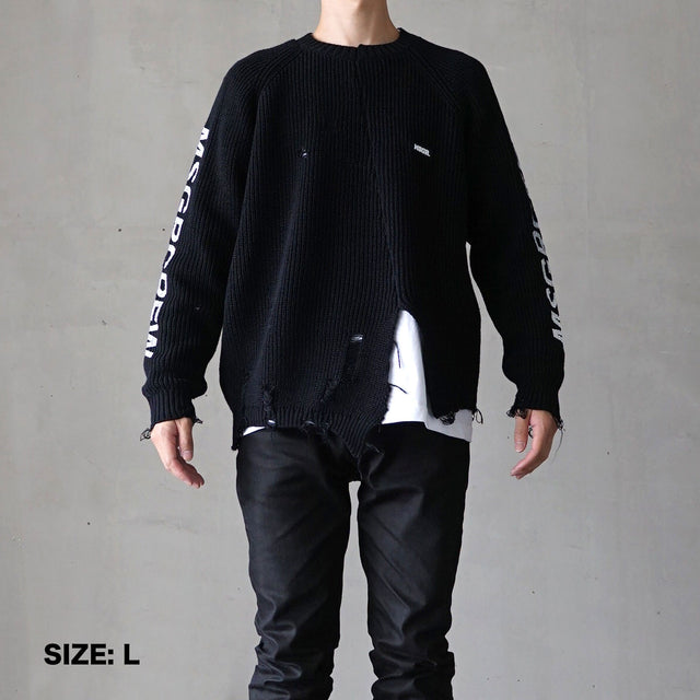 MSGRトップス / Damage Sweater