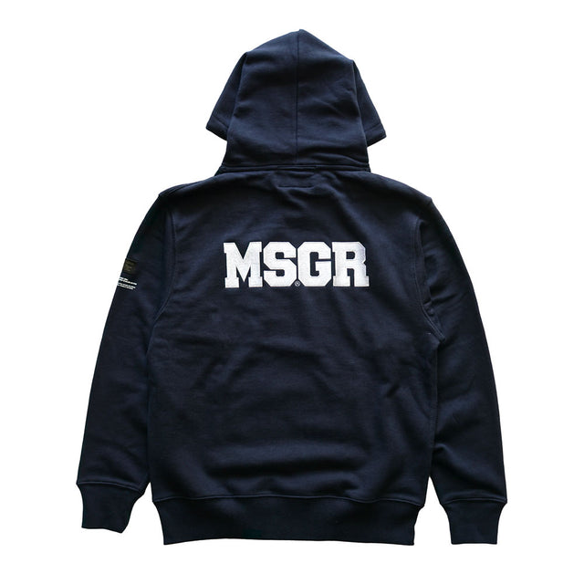 MSGR パーカー / BLOCK LOGO 4+28 EMBLOID HEAVYWEIGHT PULL HOOD