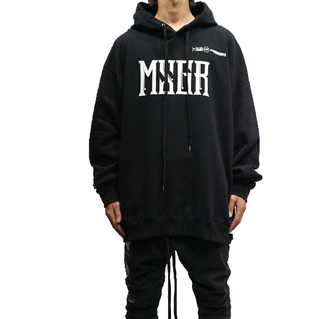 MSGR パーカー / STONE BANG LOGO OVERSIZE POCKET PULL HOOD