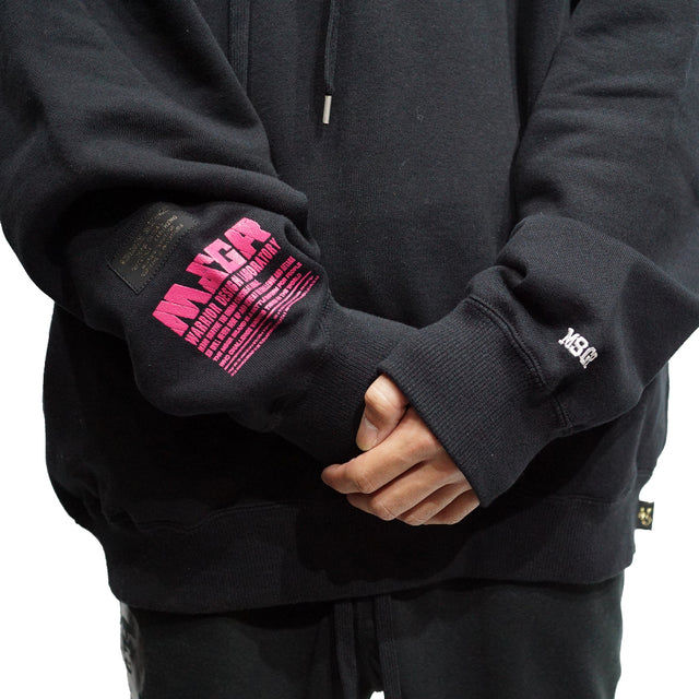 MSGR パーカー / STONE BANG LOGO OVERSIZE POCKET PULL HOOD