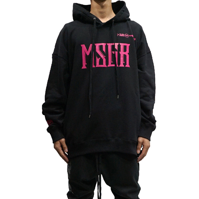MSGR パーカー / STONE BANG LOGO OVERSIZE POCKET PULL HOOD