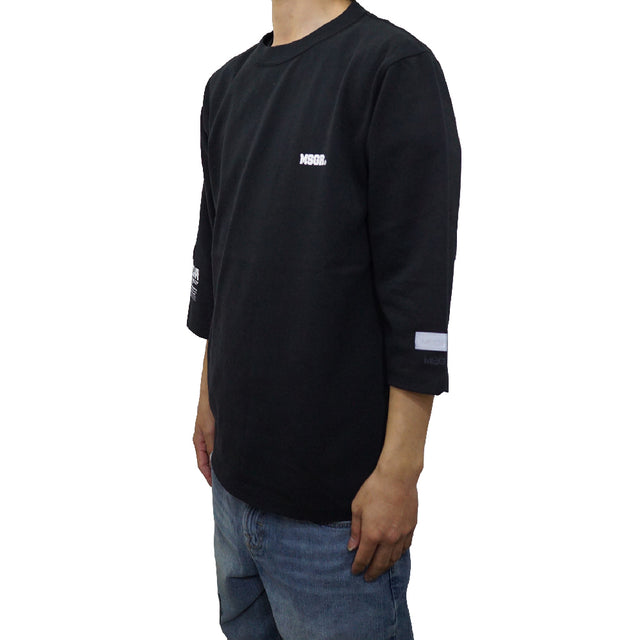 MSGR 七分袖 / 4cm BLOCK LOGO 3/4 SLV