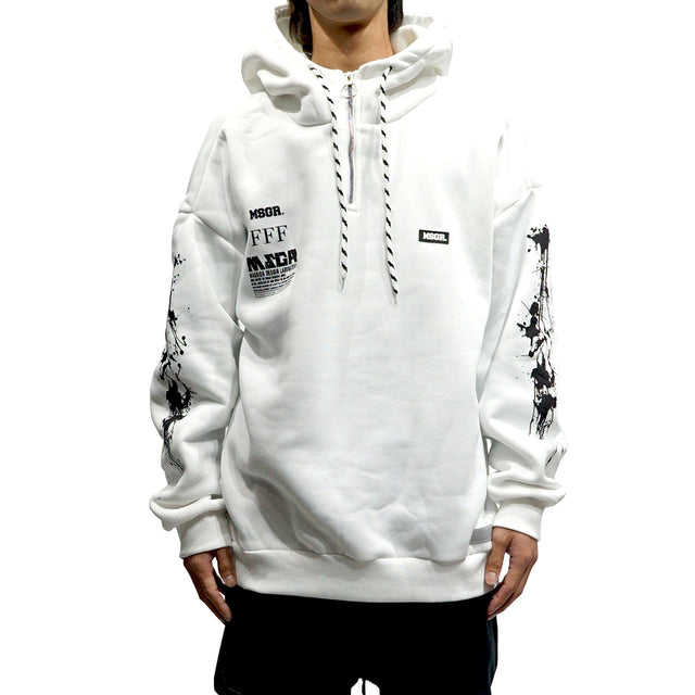 MSGR ジップパーカー / HALF ZIPPER PULL HOODIE