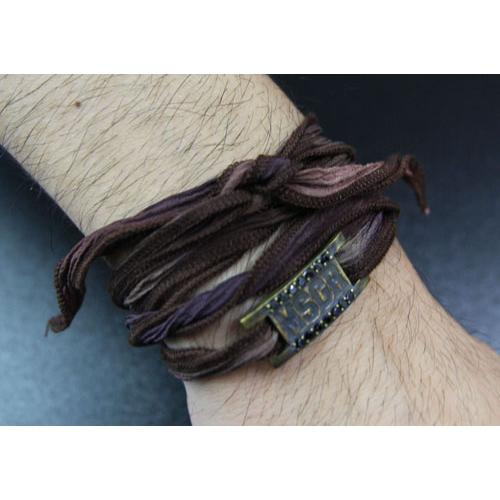 MSGR ジュエリー オーダー / MSGR LOGO PLATE SILK RIBON BRESS