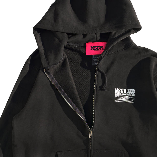 MSGR ジップパーカー / SCRAPED LOGO 10oz PILE ZIP HOOD