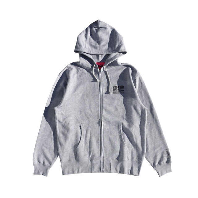 MSGR ジップパーカー / SCRAPED LOGO 10oz PILE ZIP HOOD