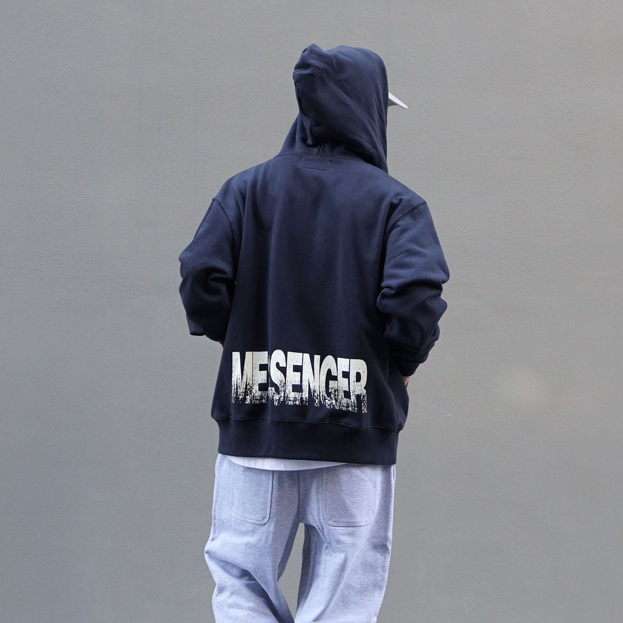 MSGR ジップパーカー / SCRAPED LOGO 10oz PILE ZIP HOOD – boil