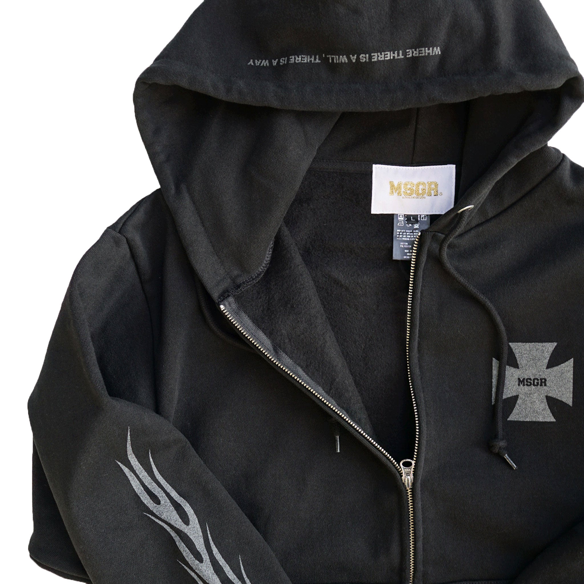 MSGR ジップパーカー / FLAME CROSS 15oz FLEECE ZIP HOOD – boil