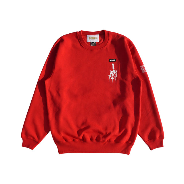MSGR トレーナー / I LOVE YOU 10oz FLEECE CREW