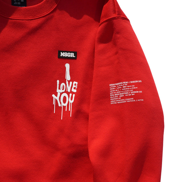 MSGR トレーナー / I LOVE YOU 10oz FLEECE CREW