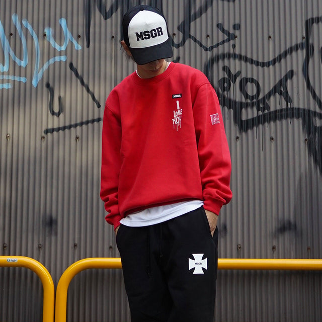 MSGR トレーナー / I LOVE YOU 10oz FLEECE CREW