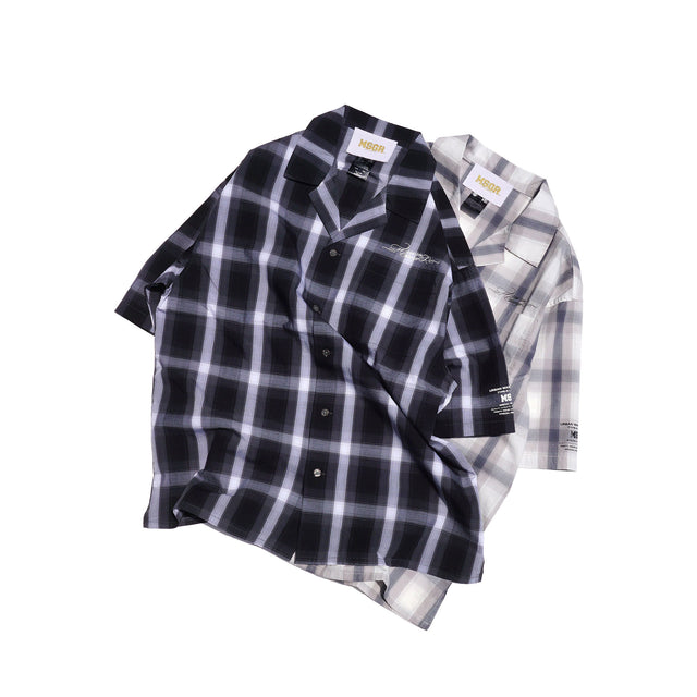 MSGR シャツ / FONTAINE DE DIAMANTE OPEN CHECK SHIRTS