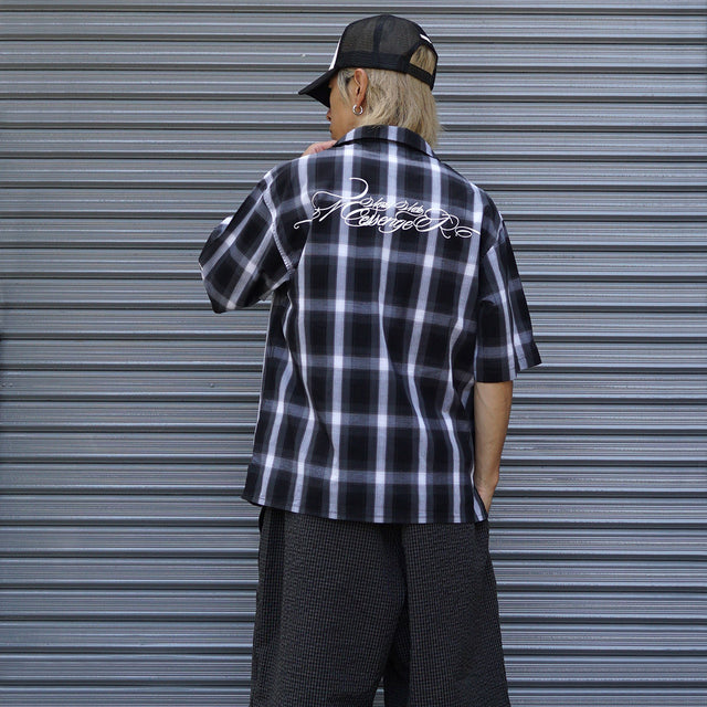 MSGR シャツ / FONTAINE DE DIAMANTE OPEN CHECK SHIRTS