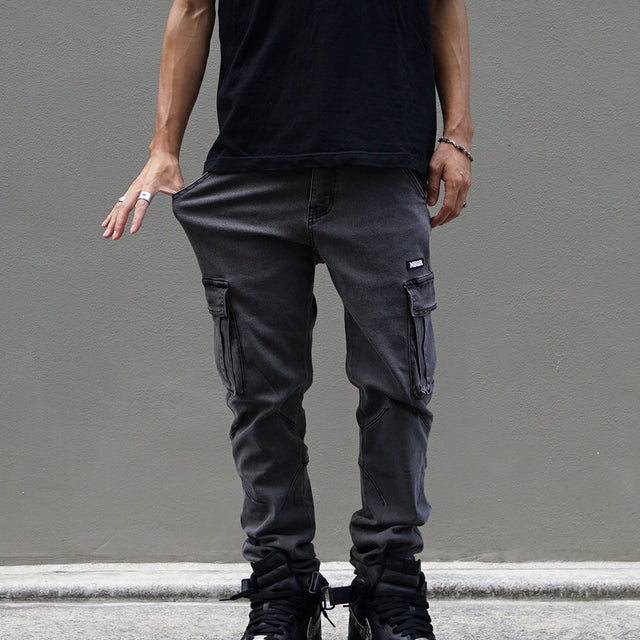 MSGR パンツ / DENIM CARGO SKINY PANTS