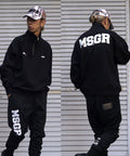 MSGR スウェット / BLOCK LOGO LOOSE FIT HALF ZIP SWEAT