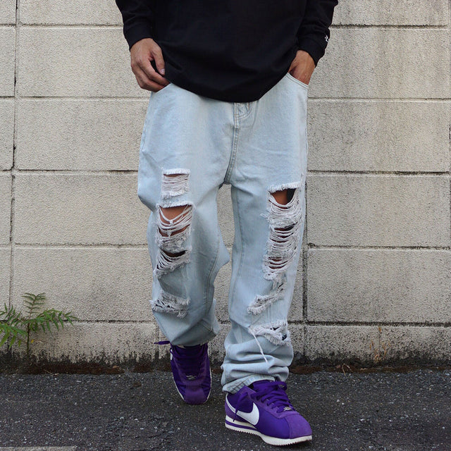 MSGR パンツ / DAMAGE DENIM PANTS