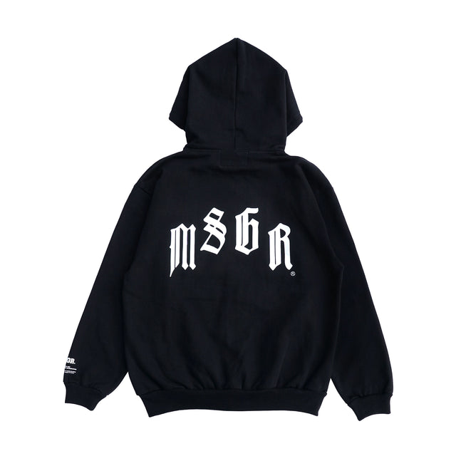 MSGR パーカー / OLD ENGLISH ARCH 15oz FLEECE LINING ZIP HOOD