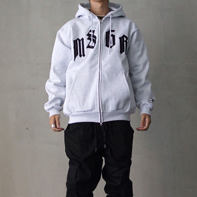 MSGR パーカー / OLD ENGLISH ARCH 15oz FLEECE LINING ZIP HOOD