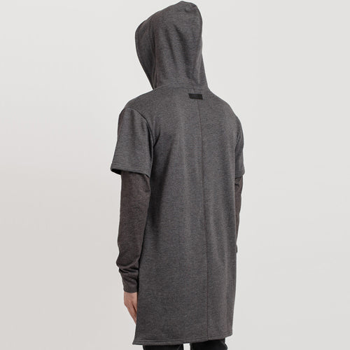 Stealth Layered Hoody-Charcoal