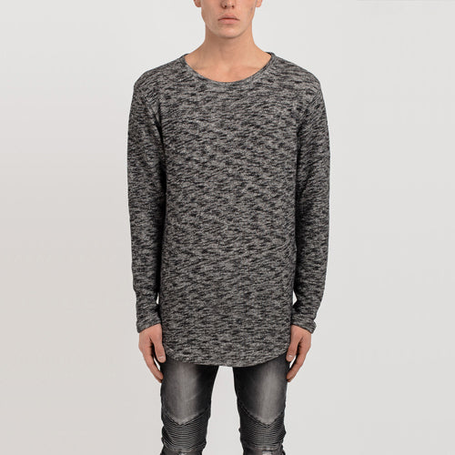 Stealth Static L/S Tee-Charcoal