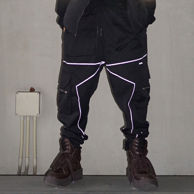 MSGR パンツ / Refrector Piping Zip Cargo Pants