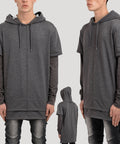 Stealth Layered Hoody-Charcoal